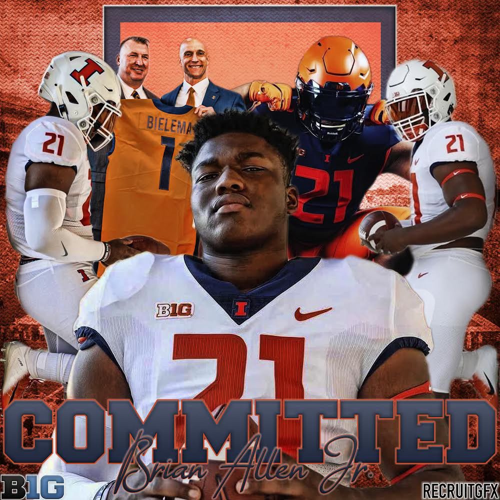 3-Star DL Brian Allen Jr.’s Verbal Commitment Helps Build Illini’s Future Pass Rush