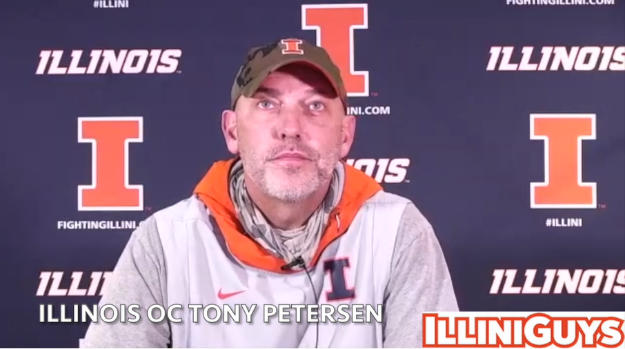 Watch: Illini Offensive Coordinator Tony Petersen Talks About Upcoming Northwestern Game