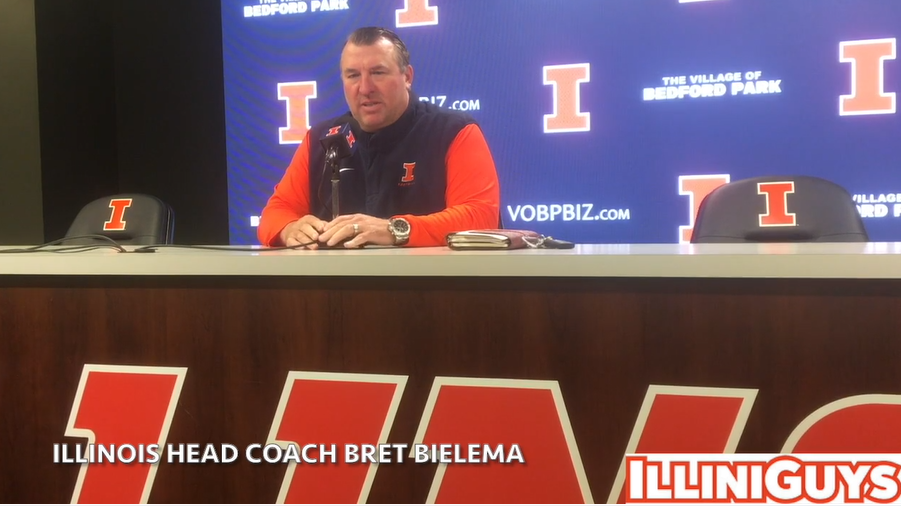 Watch: Illini football coach Bret Bielema gives end-of-season press conference