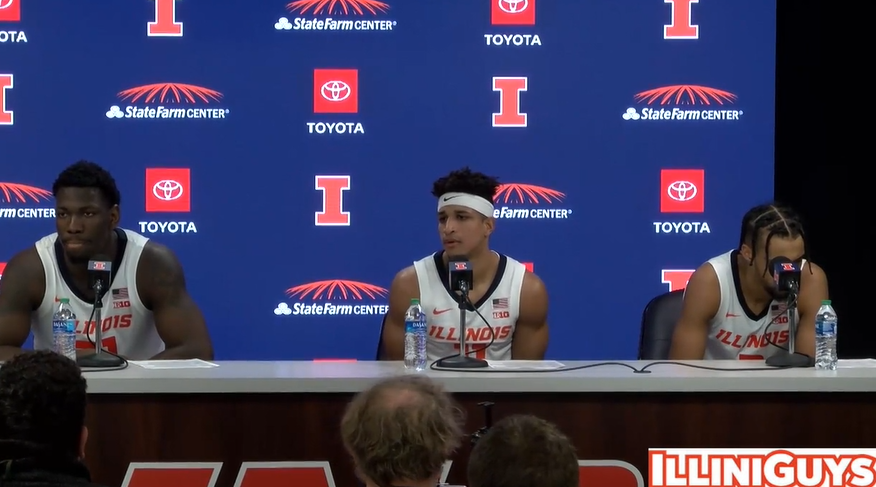 Watch: Illini stars Cockburn, Plummer, Grandison talk about win over St. Francis (PA)