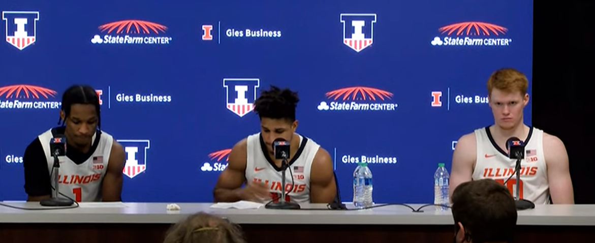Watch: Illini's Frazier, Plummer, Goode talk about win over #10 Michigan State