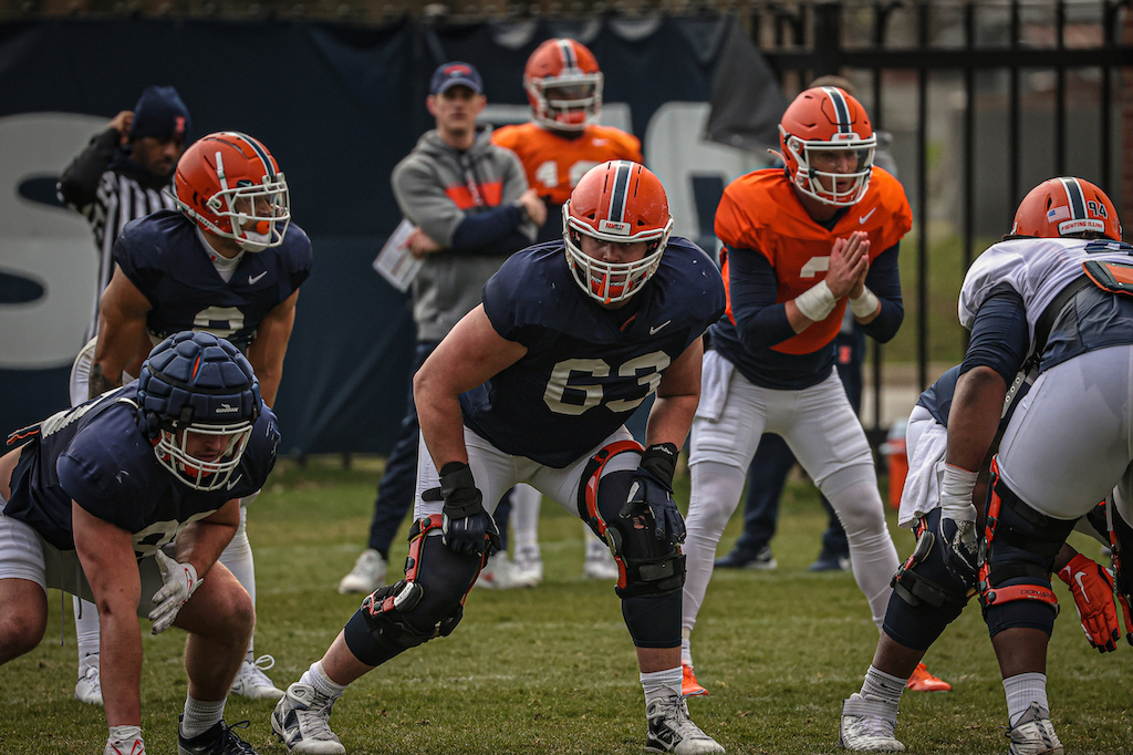 Illinois Spring Football Practice No. 10 Report - OL Coach Bart Miller: “We finally have a healthy Palcho”