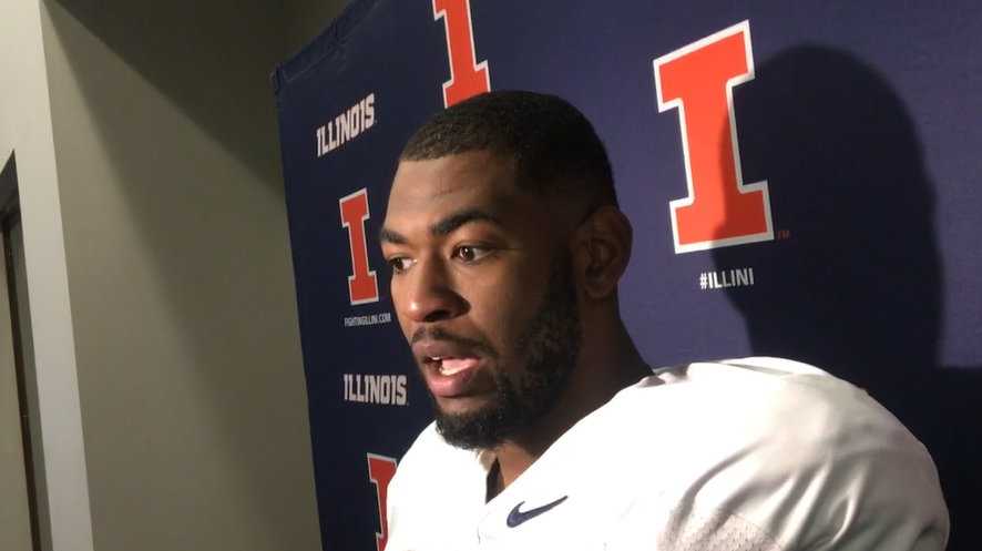 Watch: Illini LB Tarique Barnes talks about spring practice