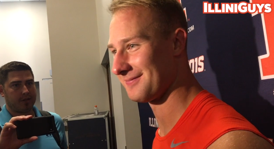 Illini QB Art Sitkowski talks about being healthy and back on the practice field