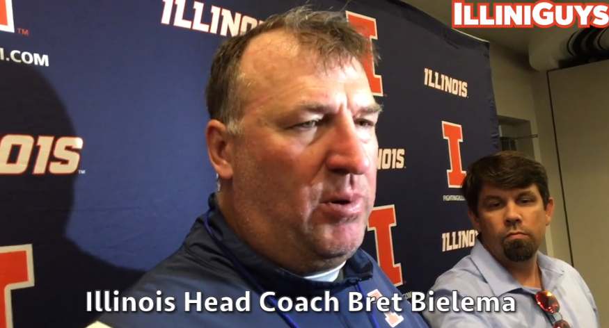 Illini Football Coach Bret Bielema Gives An Update After The 2nd and Final Preseason Scrimmage