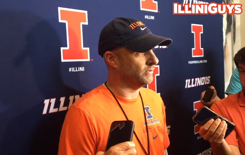 Watch: Illini Offensive Coordinator Barry Lunney Jr. talks about prepping for Chattanooga game