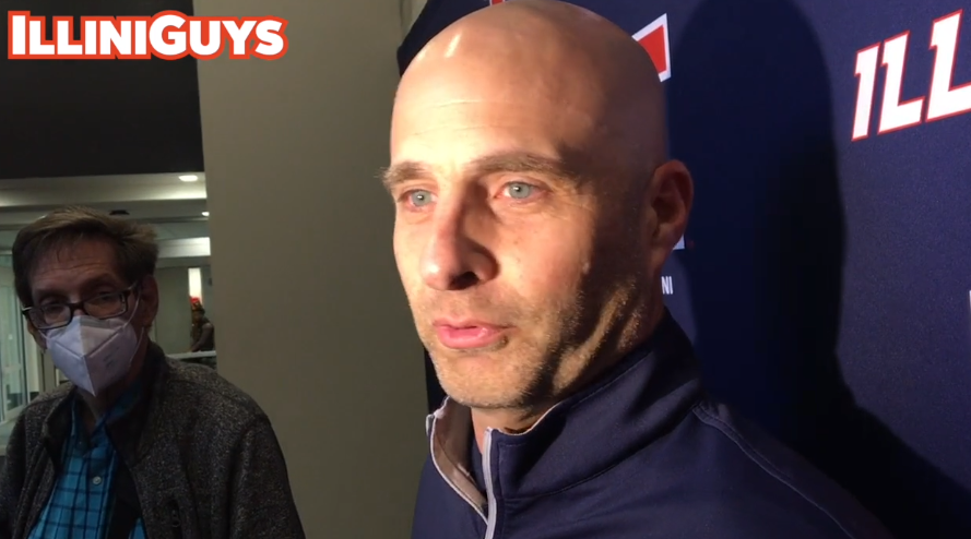 Watch: Illini Offensive Coordinator Barry Lunney Jr. talks with reporters ahead of Indiana game