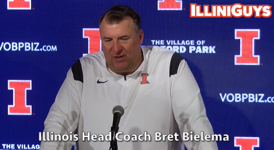 Watch: Illini coach Bret Bielema's post-game news conference after Chattanooga win