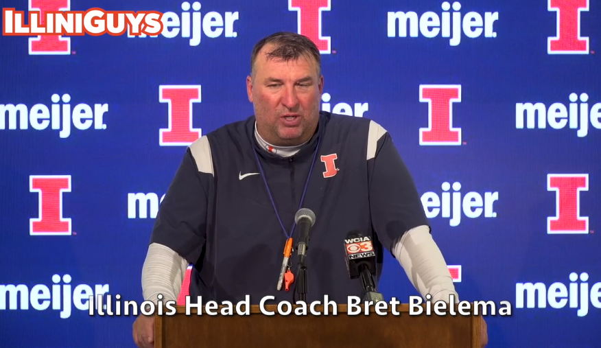 Watch: Illini Head Coach Bret Bielema gives final remarks before Chattanooga game