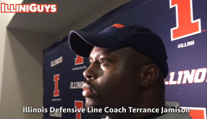 Watch: Illini Defensive Line Coach Terrance Jamison talks ahead of Virginia game