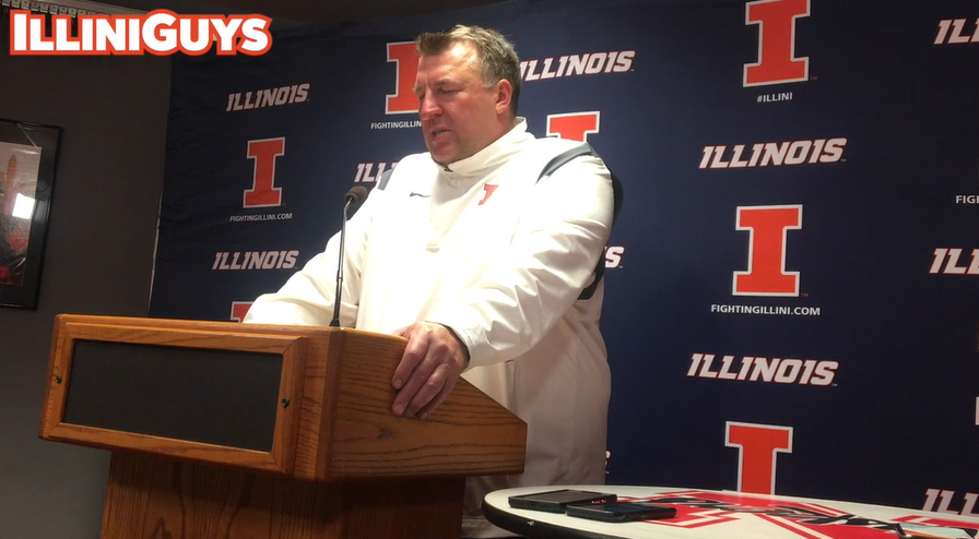 Watch: Illini head coach Bret Bielema talks about Saturday's win at Nebraska