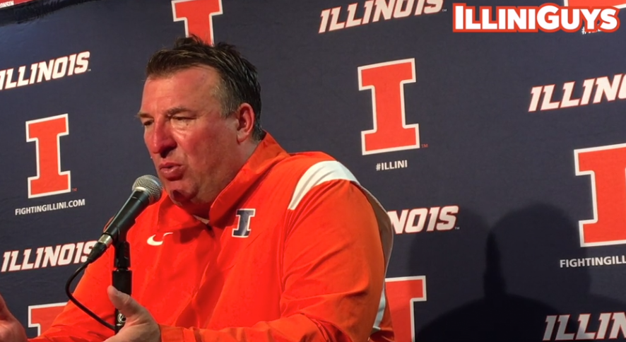 Watch: Bret Bielema talks about Illini's 1st win at Wisconsin since 2002