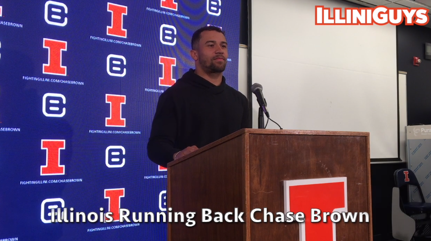 Watch: Illini running back Chase Brown talks about both his personal and the team's success