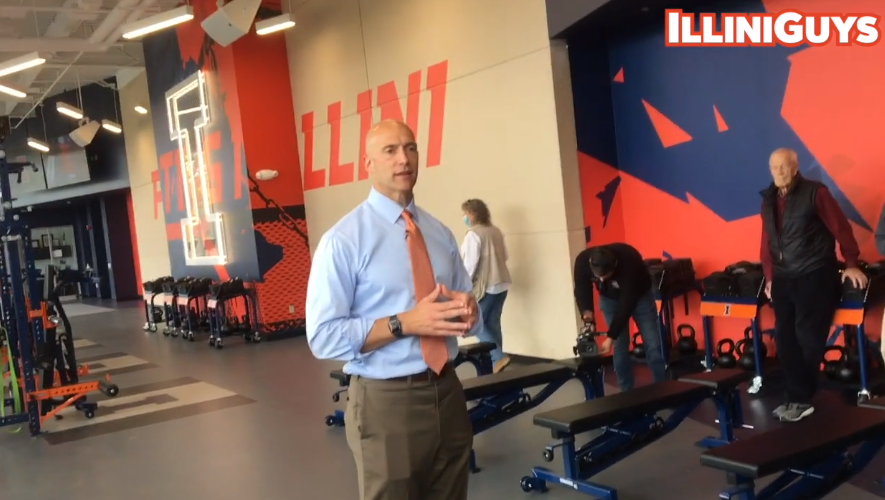 Watch: Illini Athletic Director Josh Whitman gives the media a tour of renovated Ubben practice facility