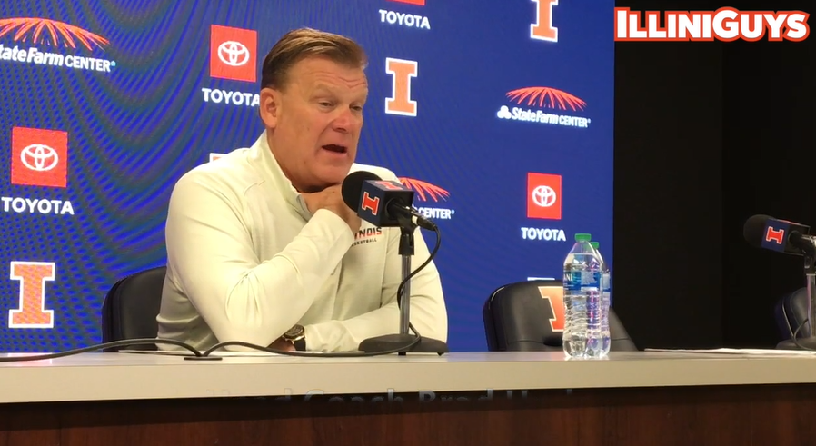 Watch: Illini coach Brad Underwood talks after the Monmouth win