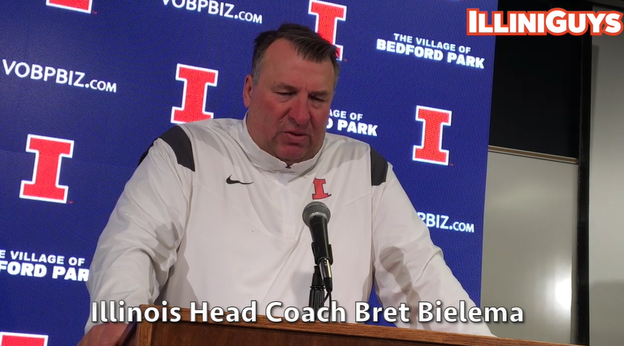 Watch: Bret Bielema reviews #16 Illini's loss to Michigan State