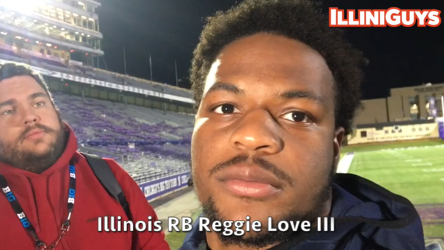 Watch: Reggie Love III postgame & Illini celebration