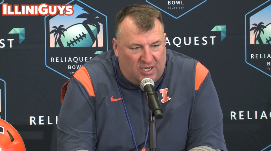 Watch: Illini coach Bret Bielema talks about Monday's ReliaQuest Bowl vs. Mississippi St.