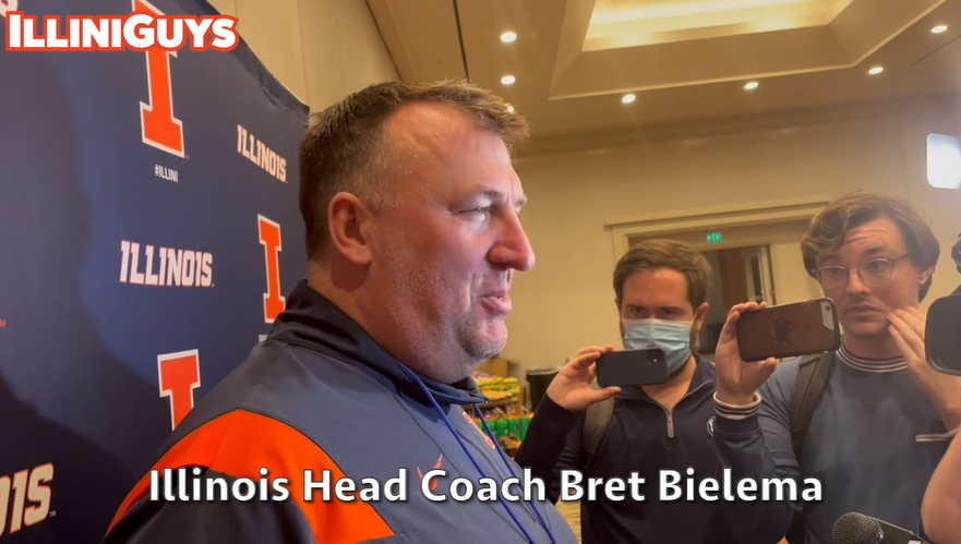 Watch: Illini coach Bret Bielema gives an update from the ReliaQuest Bowl