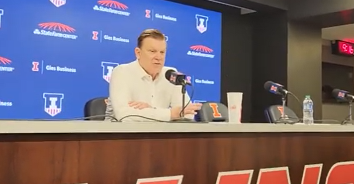 Watch: Brad Underwood's postgame news conference after Michigan win