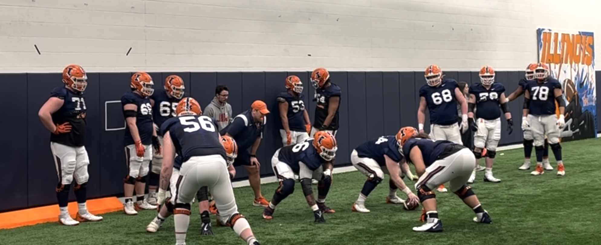 Illini Football 2023 Spring Practice Report #2 (Practice No. 3) - Illini Offensive Line Pieces Coming Together