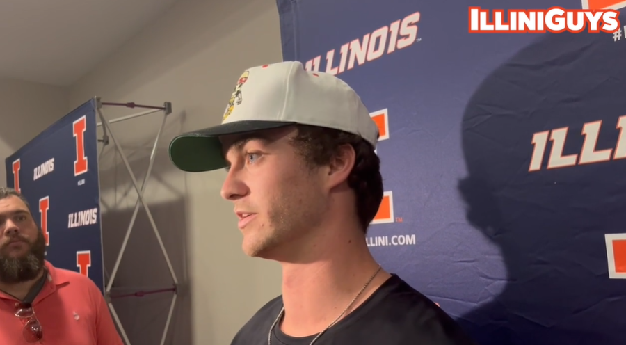 Watch: Illini QB Luke Altmyer talks about spring practice