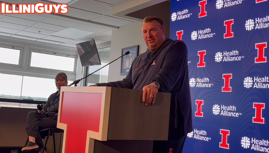 Watch: Illini coach Bret Bielema's pre-Wisconsin weekly news conference