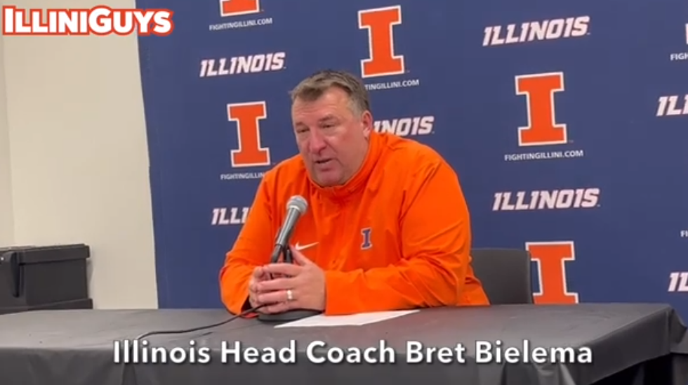 Watch: Illini coach Bret Bielema talks Iowa postgame