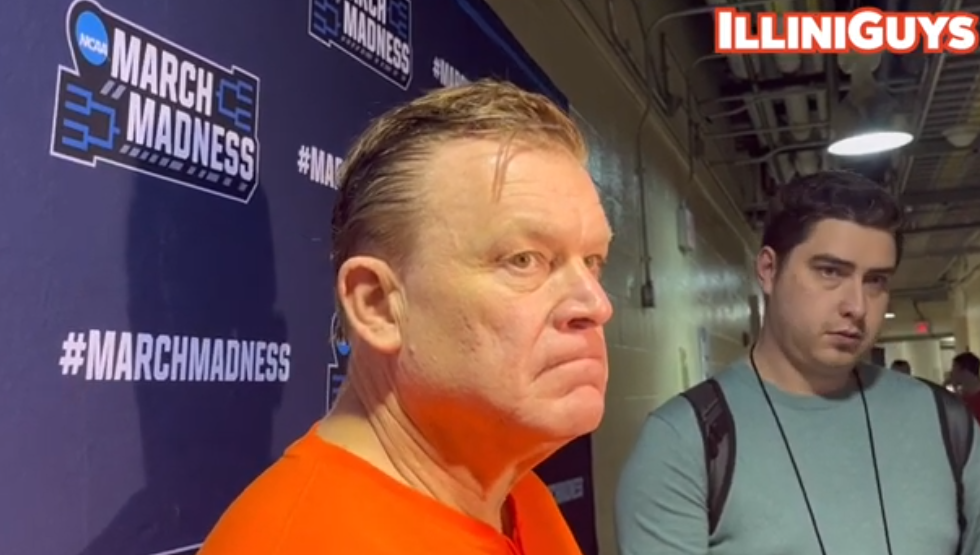 Watch: Illini coach Brad Underwood locker room comments after Duquesne win