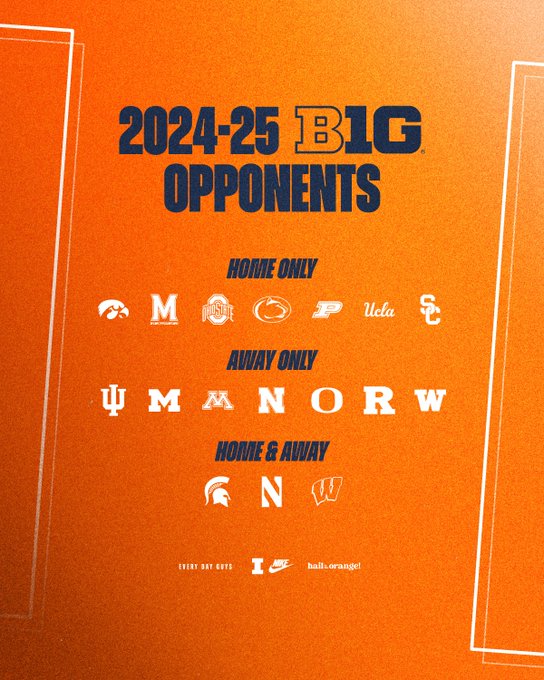 Big Ten Announces 2024-25 Conference Opponents