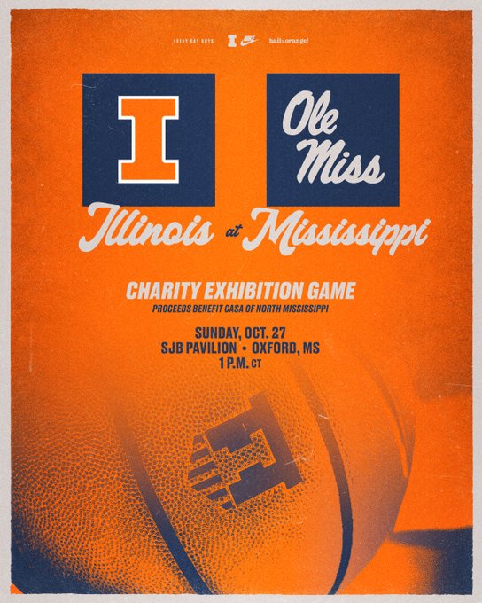 Illinois Men’s Basketball to Play Charity Exhibition Game at Ole Miss