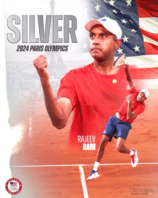 Illinois Men's Tennis Alum Rajeev Ram Secures Silver Medal at 2024 Paris Olympics