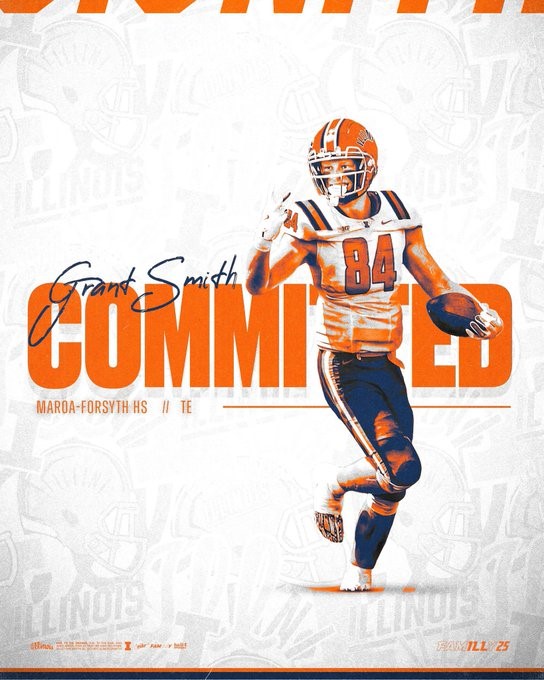 Illinois Receives Tight End Commitment from Grant Smith