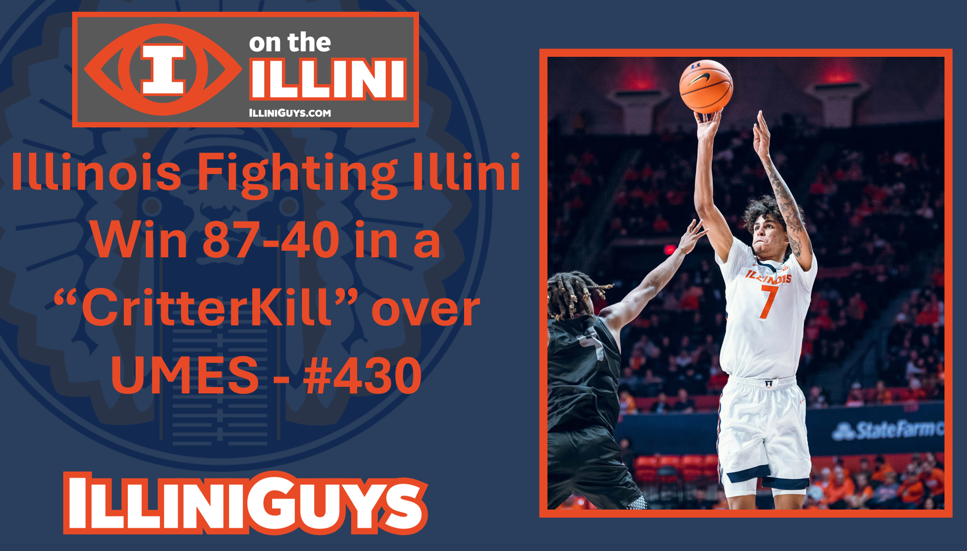 Illinois Fighting Illini Win 87-40 in a “CritterKill” over UMES - #430 - YouTube Edition