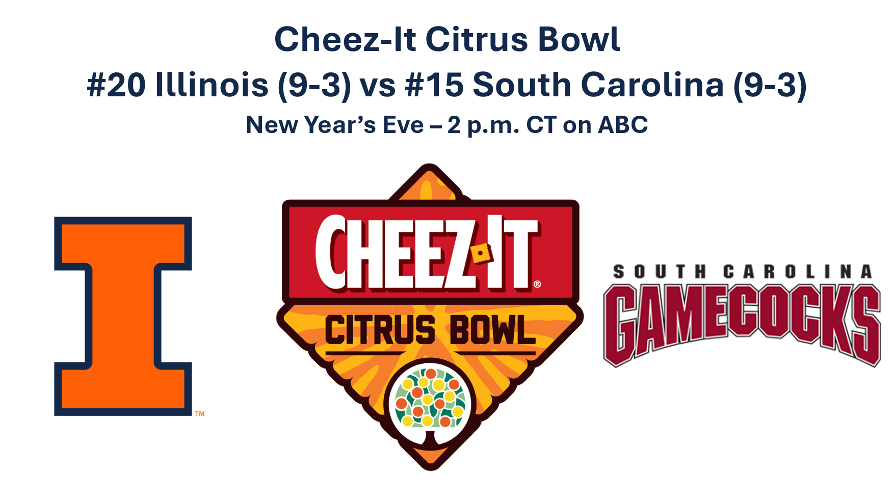 Illini Will Play South Carolina in Citrus Bowl on New Year’s Eve