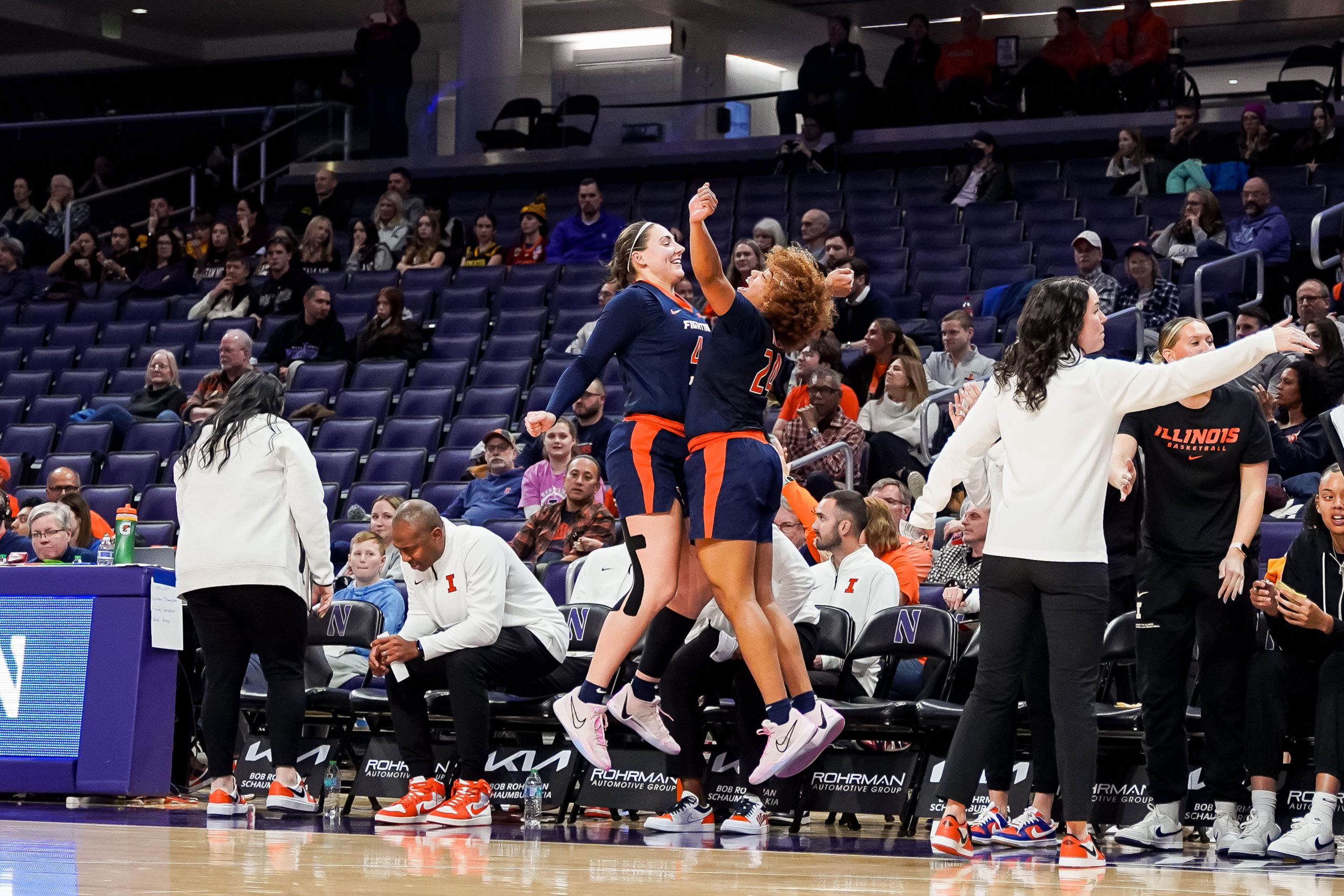 Dominant Illini Crush Northwestern 85-60 in Evanston