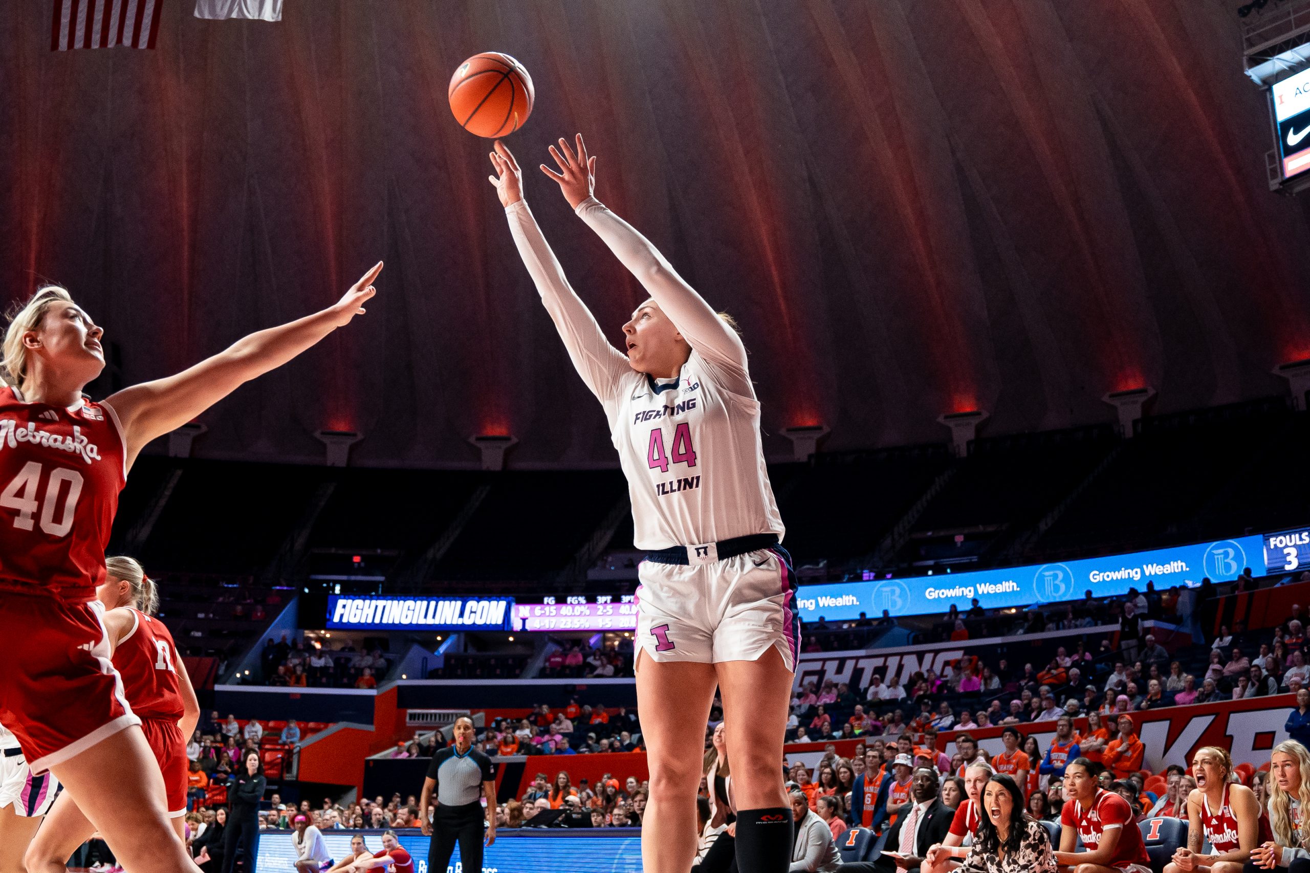 Illini Score Program Record 8th Straight Big Ten Win in 77-68 Victory Over Nebraska