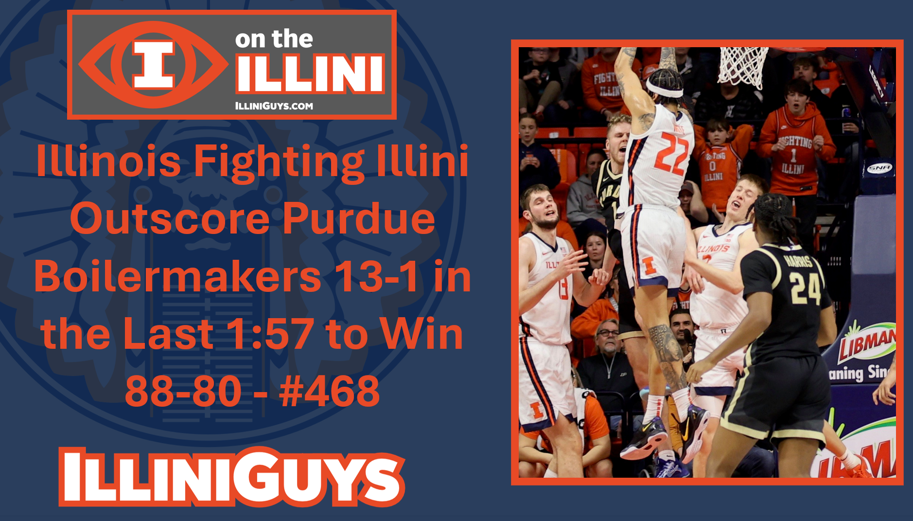 Illinois Fighting Illini Outscore Purdue Boilermakers 13-1 in the Last 1:57 to Win 88-80 - #468 - YouTube Edition