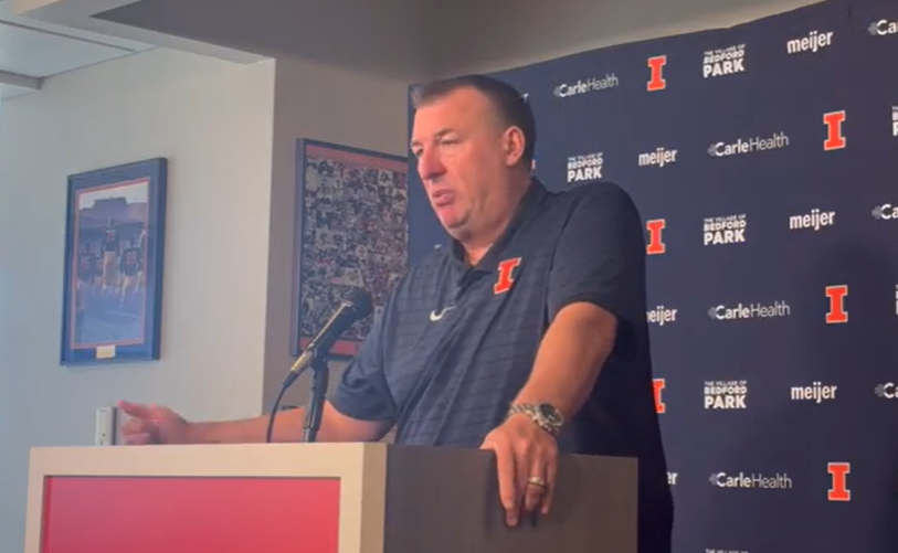 Watch: Illini coach Bret Bielema pregame Duke presser
