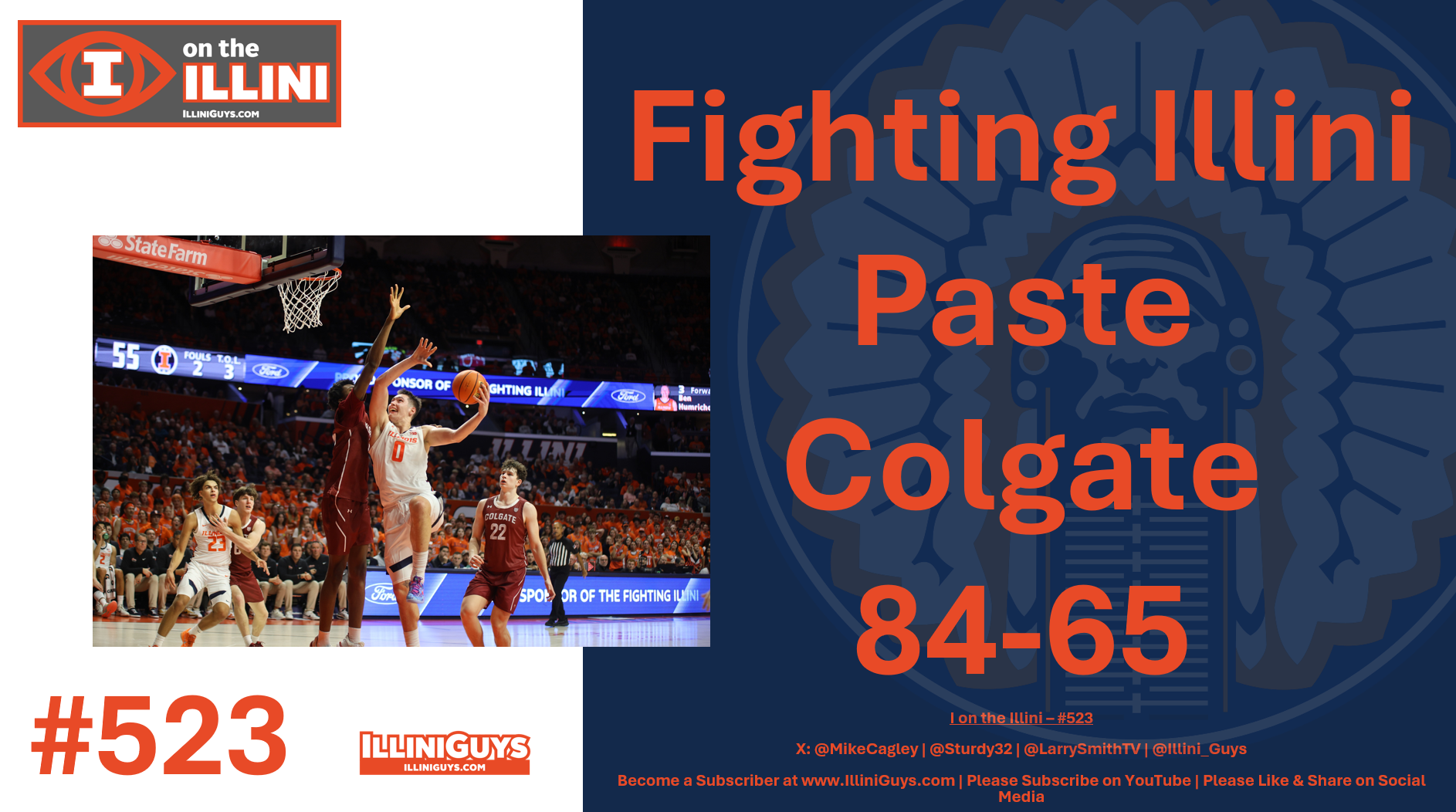 Fighting Illini Paste Colgate 84-65 #523 - YouTube Edition