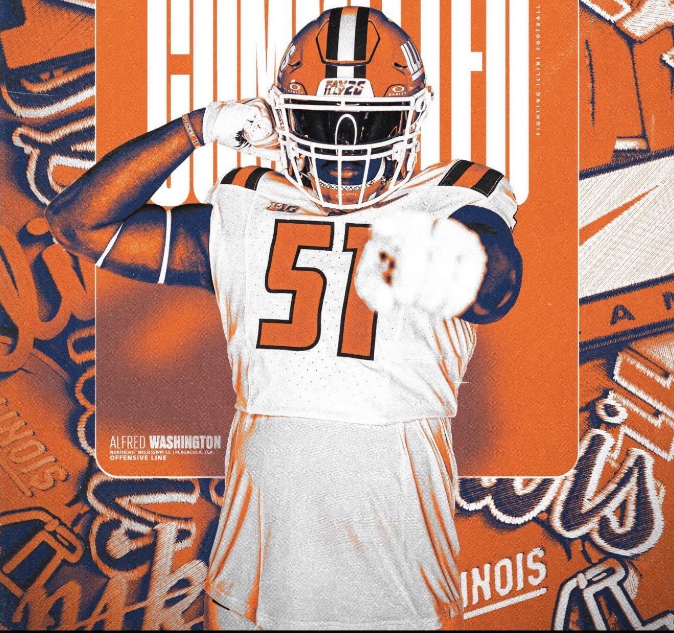 Ked's Recruiting Roundup: Illinois Football gets Commit from JUCO OL Alfred Washington