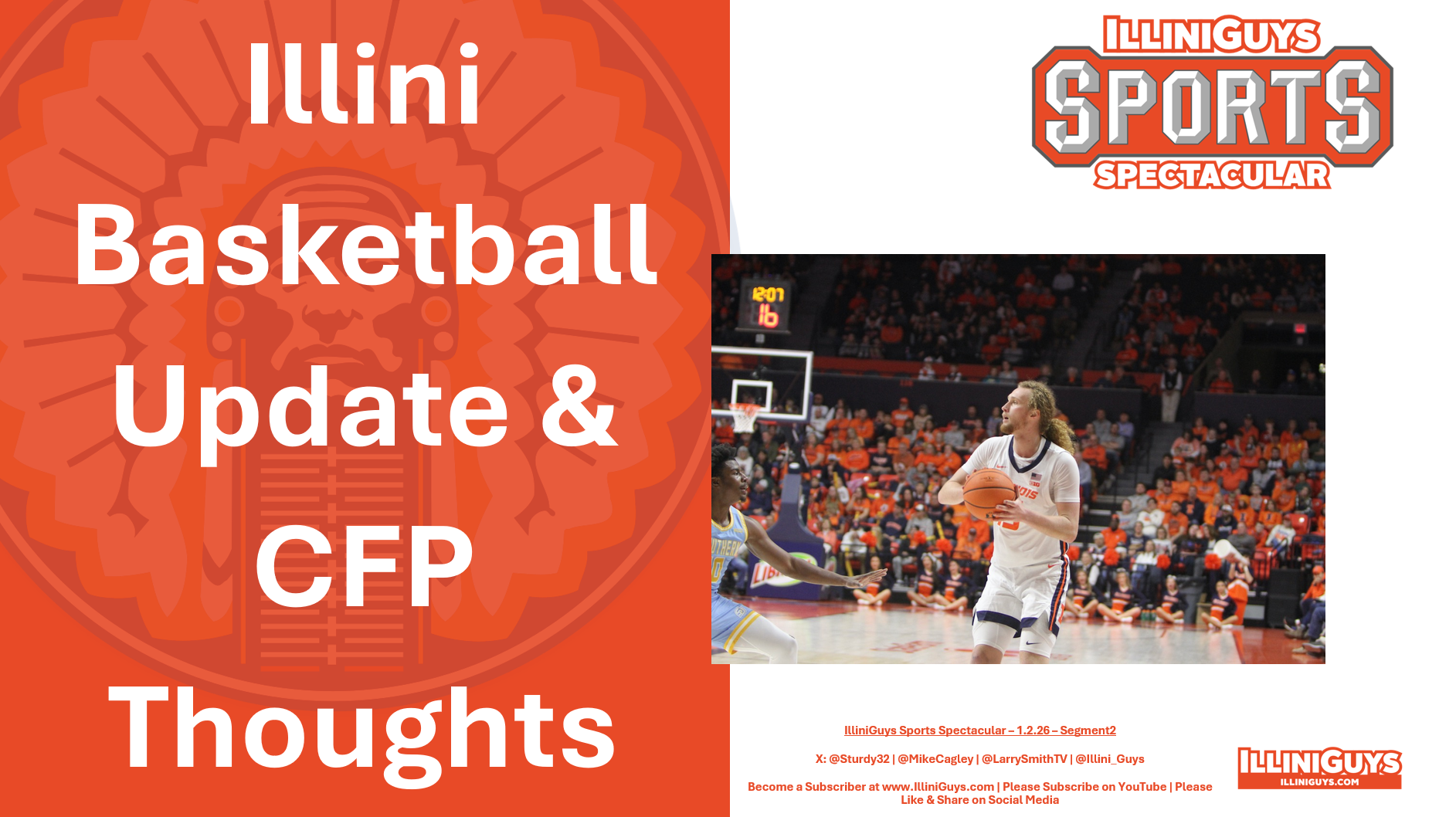 Illini Basketball Update & CFP Thoughts 1.2.26 YouTube Edition