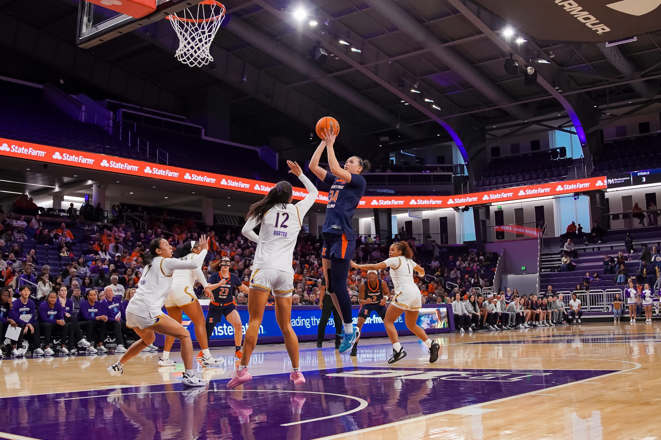 Illini Complete Fourth Straight Sweep of Northwestern in Blowout Fashion, 92-65 in Evanston