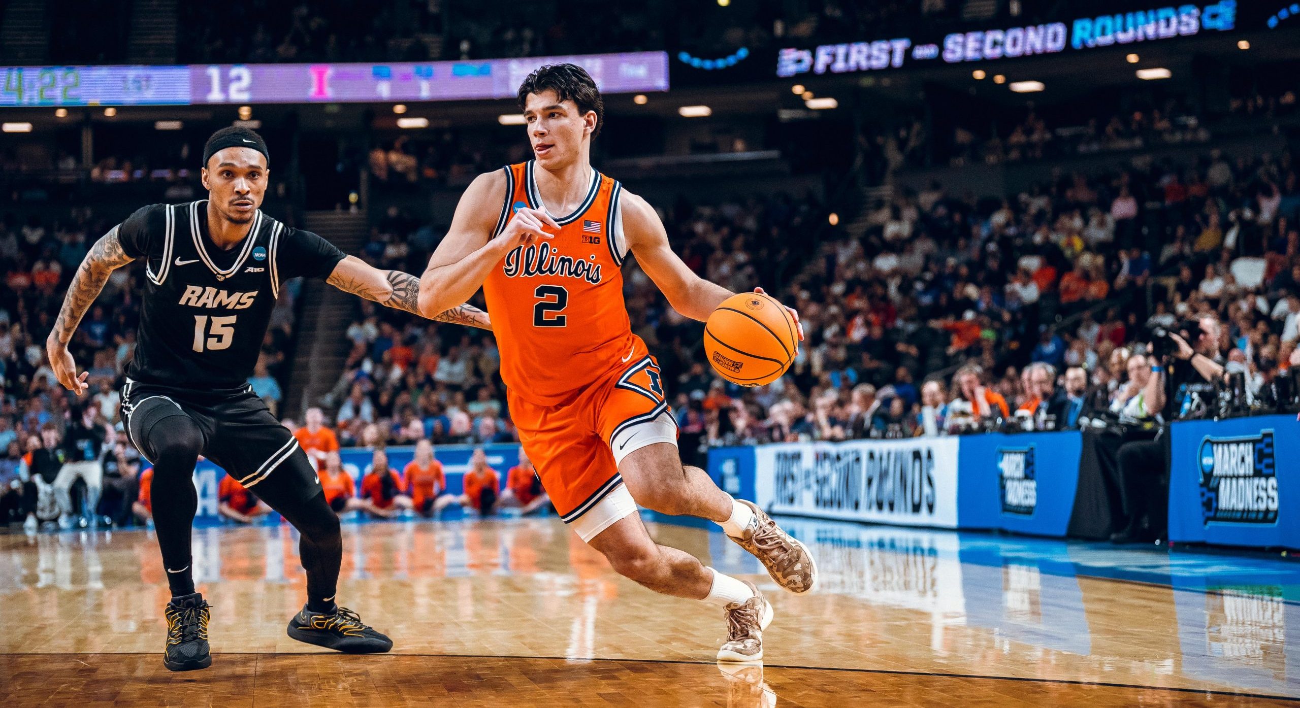 Illini Score Record 76-55 Rout of VCU to Gain Sweet 16 Berth